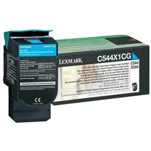 LEXMARK originál toner C544 / X544/X546 Cyan 4K - C544X1CG