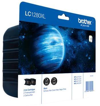 BROTHER Originál LC-1280XL Black (2ks) MFC-J6510DW/J6910DW - LC1280XLBKBP2