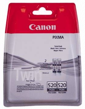 CANON Originál PGI-520PGBK black TWIN MP 540/620/630/980, iP 3600/4600 (2ks)