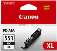 CANON Originál CLI-551BK XL black MG 5450/6350, iP 7250, MX 925