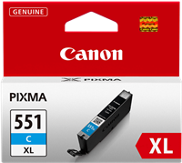 CANON Originál CLI-551C XL cyan MG 5450/6350, iP 7250, MX 925