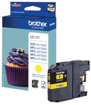 BROTHER Originál LC-123 Yellow DCP-J4110DW, MFC-J4410DW/J4510DW/J4610DW/J4710DW - LC123Y