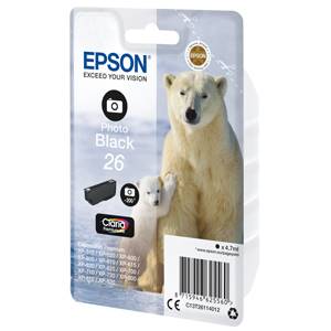 EPSON Originál XP-600/700 T2611 26 Claria Photo Black - C13T26114010