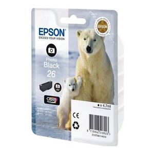 EPSON Originál XP-600/700 T2631 26XL Claria Photo Black - C13T26314010