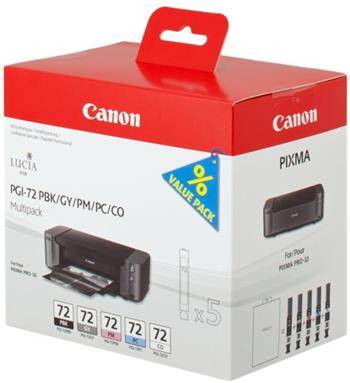 CANON Originál PGI-72 PBK/GY/PM/PC/CO PACK PIXMA Pro 10 510 + 165 + 2x 374 strán
