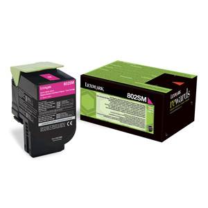 LEXMARK originál toner CX310/CX410/CX510 802SM MAGENTA 2K   - 80C2SM0