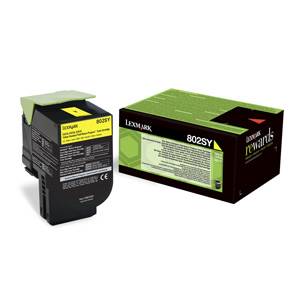 LEXMARK originál toner CX310/CX410/CX510 802SY YELLOW 2K   - 80C2SY0