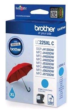 BROTHER Originál LC-225XL Cyan MFC-J4420DW/J4620DW/J5320DW/J5620DW/J5720DW - LC225XLC