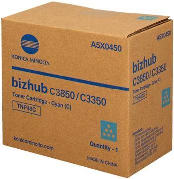 MINOLTA originál toner TNP48C cyan Bizhub C3350/C3850 - A5X0450