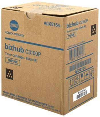 MINOLTA originál toner TNP50K black Bizhub C3100P - A0X5154