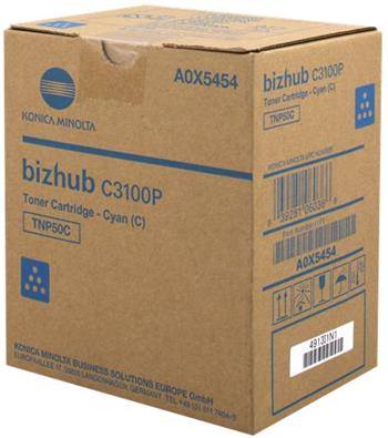 MINOLTA originál toner TNP50C cyan Bizhub C3100P - A0X5454