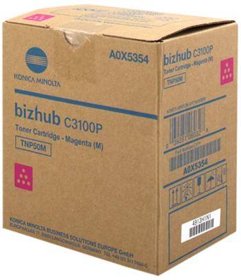 MINOLTA originál toner TNP50M magenta Bizhub C3100P - A0X5354