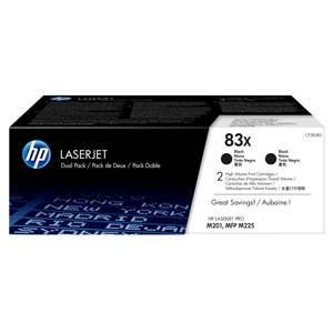 HP originál toner CF283XD, Dualpack HP83X čierny, 2x2200str.
