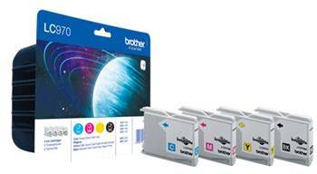 BROTHER Originál LC-970 BK/C/M/Y Pack DCP-135C/150C, MFC-235C/260C - LC970VALBP