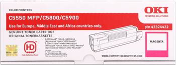 OKI originál toner C5800/5900/5550MFP magenta - 43324422