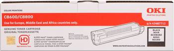 OKI originál toner C8600/8800 black - 43487712