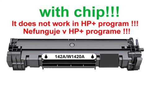 Kompatibilný toner pre HP 142A/W1420A-Plne funkčný čip! Black. Nefunkčné v programe HP+!!! 950 strán