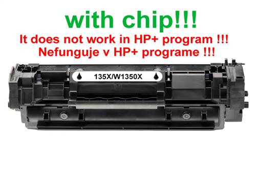 Kompatibilný toner pre HP 135X/W1350X-Plne funkčný čip! Black. Nefunkčné v programe HP+!!! 2400 strá