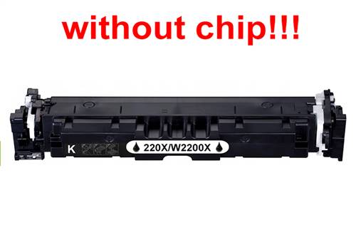 Kompatibilný toner pre HP 220X/W2200X-No Chip! Black. POZOR kazeta bez čipu 7500 strán