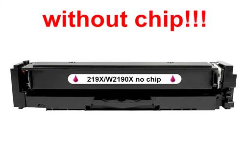 Kompatibilný toner pre HP 219X/W2193X-No Chip! Magenta. POZOR kazeta bez čipu 2500 strán