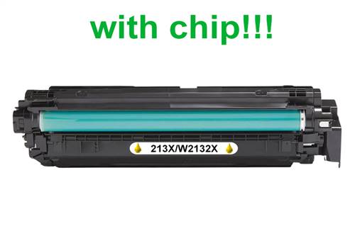 Kompatibilný toner pre HP 213X/W2132X-Plne funkčný čip! Yellow 6000 strán