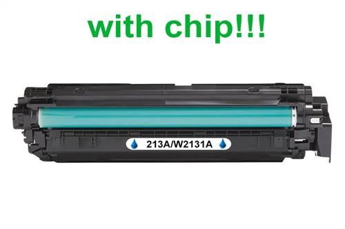 Kompatibilný toner pre HP 213A/W2131A-Plne funkčný čip! Cyan 3000 strán