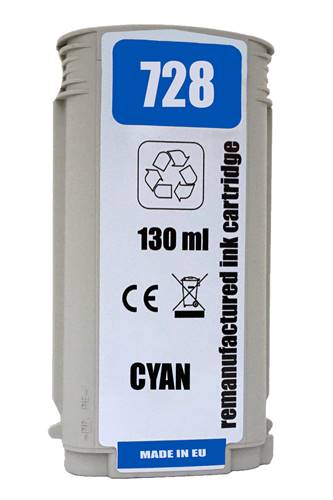 Renovovaná kazeta pre HP 728 (130ml) /F9J67A Cyan Premium